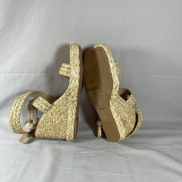 Dolce Vita Women's LT Natural Raffia ALDONA Wedge Sandals Shoe Size 12-NEW - Picture 7 of 8